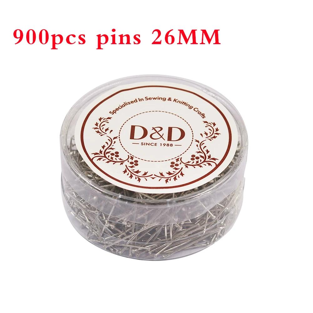 Aço inoxidável Fine Stain Pins Retos, Dressmaker Pins para Costura, Fazer Jóias, Ferramentas de Costura DIY, 900 PCs, 1000PCs, 26mm - Image 1