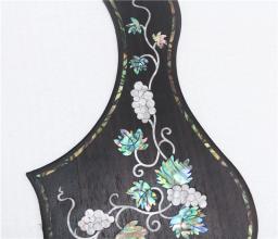 Rosewood pickguard guitarra acústica, com abalone e mãe de embutimento de pêra, auto adesivo - Image 3
