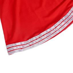 Show de dança de cheerlíder de torcida, performance em palco, vestido vermelho + pompons, fantasia de líder de torcida, uniforme adulto, escola alta - Image 6