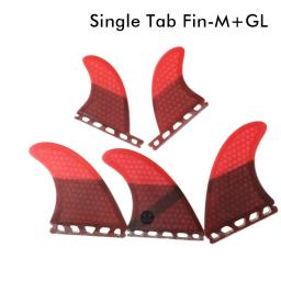 Conjunto de quilhas para prancha de surf, quilhas de fibra de vidro tipo favo de mel para prancha de surf, cores vermelhas, m + gl - Image 4