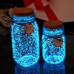 Brilham na Areia Fluorescente Do Aquário Escuro, Partículas Luminosas Do Aquário, Decoração, 10g - Image 1
