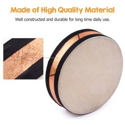Handheld Ocean Drum for Kids, Instrumento de Percussão de Madeira, Sea Wave, Gentle Sound, Brinquedo Musical, Presente, 8 in, 10 in - Image 4