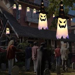 LED Gypsophila Ghost Festival Decoração, Luz Piscando, Lâmpada De Chapéu De Assistente De Brilho, Decoração Pendurada, Vestir-se, 45-80cm, Decoração De Halloween - Image 3