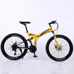 Wolface bicicletas de estrada corrida bicicleta dobrável mountain bike 26/24 Polegada aço 21/24/27 velocidade bicicletas freios a disco duplo - Image 5