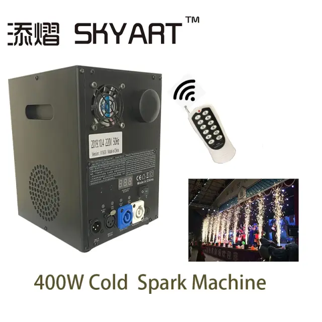 Máquina de Efeitos de Palco com Sparklers de 400W e Controle Remoto para Festas, Casamentos e Discotecas