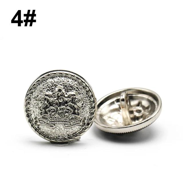 Botões de Metal Dourado 6 Peças 10-28mm para Vestuário e Artesanato