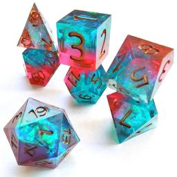 Dado colorido artesanal de 7 espaços, conjunto de dado digital de 7 pol. d20 para jogo de tabuleiro coc, para rpg e crianças - Image 4