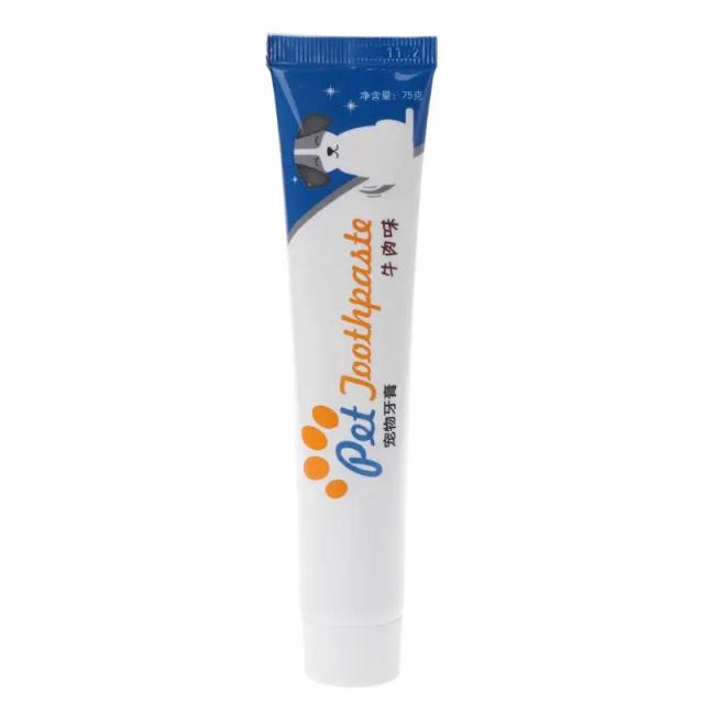 Creme Dental Natural para Pets com Escova de Dentes para Limpeza Oral de Cachorros e Gatos
