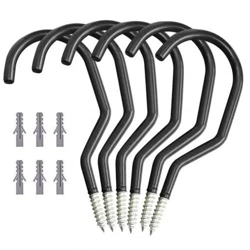 Suporte de Parede para Bicicleta com 6 Peças - Organize sua Garagem com Gancho de Armazenamento para Ciclismo e Acessórios