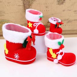 Caixa de presente criativa para doces, sacola com botas, decoração de natal, sacos de presente para feriado, suprimentos para festa de ano novo, mini p/m/g, 1 peça - Image 1