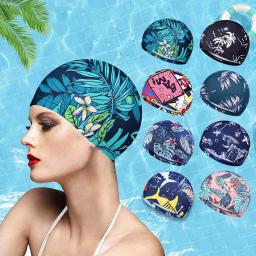 Touca de natação impermeável e retrátil, touca longa para piscina, banho, esportes, utensílios para natação, 1 peça - Image 1