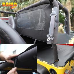 Bawa couro tronco do carro pet esteira isolamento net capa para jeep wrangler tj 1997-2006 acessórios de proteção interior do carro - Image 3