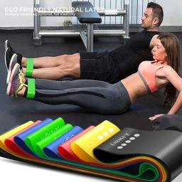 Faixa de borracha para exercícios, 4 /5 níveis de resistência, para yoga, crossfit, treinamento de força, fitness, pilates, esporte, academia - Image 5