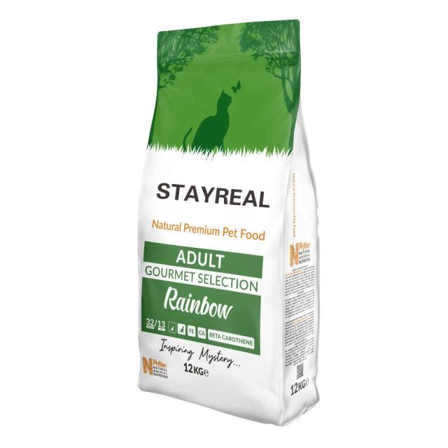 Comida Natural de Alta Qualidade para Gatos Adultos Esterilizados - Stayreal 12 kg Baixo em Grãos