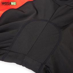 WOSAWE-Inverno Velo Térmico Ciclismo Calças Bib, Mountain Bike Zipper Calças Justas, Pro Team Gel Acolchoado Calças Compridas, MTB Calças - Image 4