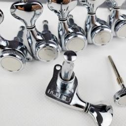 Kaynes-trava para guitarra elétrica, 1 conjunto, cabeçotes, afinador de cordas, pegs de afinação, cromado, prata, dj334c - Image 6