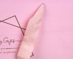 O costume do oem imprimiu seu próprio saco de papel de compras do ofício do presente de kraft de brown branco do logotipo com punhos -- c2223 - Image 3