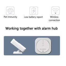 433mhz sem fio pet-imunidade pir sensor de movimento detector 15kg pet imune ev1527 código inteligente segurança em casa host alarme acessórios - Image 2