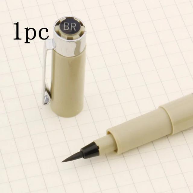 Escova Macia de Caneta para Desenho à Prova d'Água - Ideal para Caligrafia e Pintura em Papelaria Artística