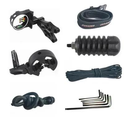 Kit Completo de 7 Acessórios para Arco JX1000: Estabilizador, Mira, Descanso de Flecha e Peep Sight para Arco Composto