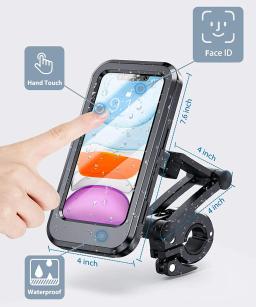 Untoom-Suporte do telefone à prova d'água para bicicleta e motocicleta, guidão universal de bicicleta, suporte para celular - Image 4