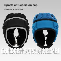 Absorção de choque ventilação buracos absorção de choque ajustável rugby capacete para crianças - Image 4