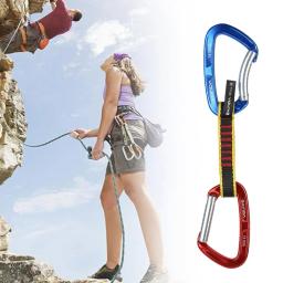 Escalada profissional escalada quickdraw sling extensores de bloqueio segurança endireitar bent mosquetão mountaineer ao ar livre proteger - Image 3
