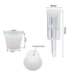 Plástico 3 peças airlock e silicone carboy bung para fabricação de vinho e cerveja fazendo kombucha (pacote de 2) - Image 4