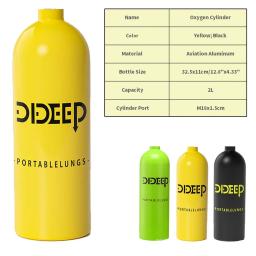 DIDEEP-Mini Cilindro De Mergulho, Tanque De Oxigênio, Respirador De Mergulho, Snorkeling Respiração, Equipamento De Mergulho, 2L - Image 2