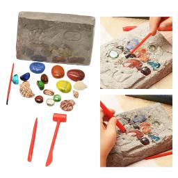 Kit De Escavação De Pedras Preciosas, arqueologia Kit Up Tesouro De Fósseis - Image 1