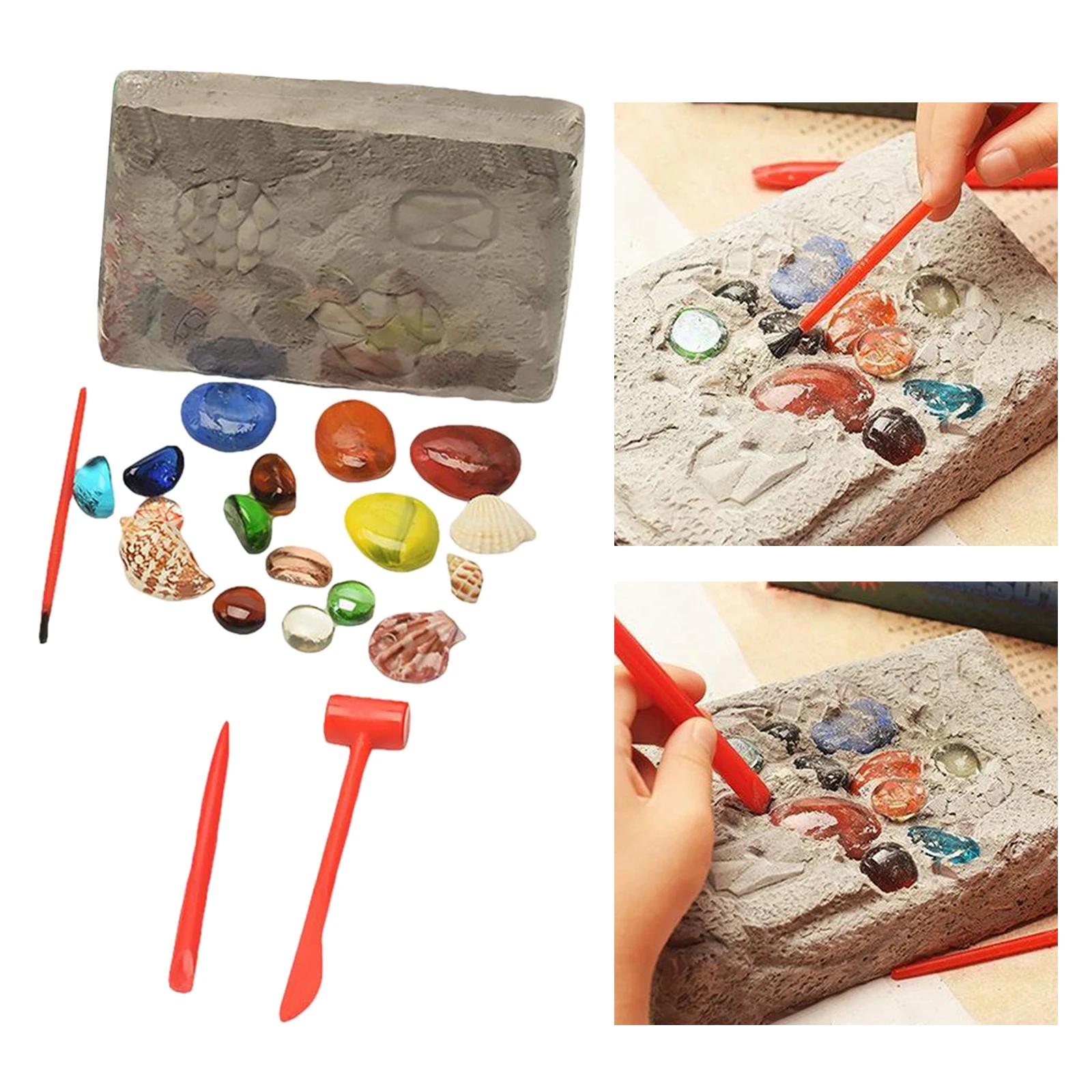 Kit De Escavação De Pedras Preciosas, arqueologia Kit Up Tesouro De Fósseis - Image 1