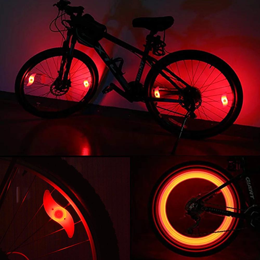 Luzes de roda de bicicleta led luzes de néon decoração led noite lâmpadas de advertência segurança rodas quentes falou luz bicicletas acessórios - Image 1