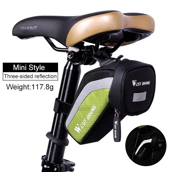 Mala de Ciclismo WEST BIKING Impermeável para Selim com Reflexivos - Acessórios Práticos para Bicicleta