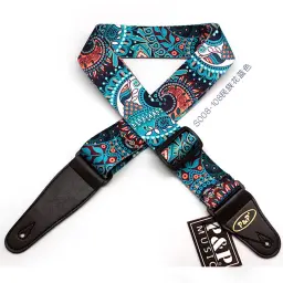 Correia para guitarra com estampa, cinta para guitarra de poliéster, girassol da flor nacionais, acessórios para instrumentos musicais - Image 4