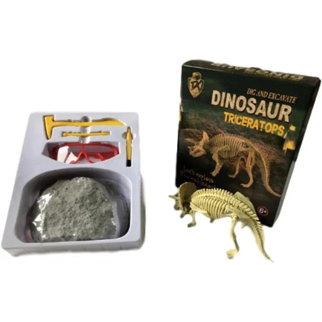 Kit Escavação Fóssil Dinossauro Jurássico - Brinquedo Educacional Arqueologia