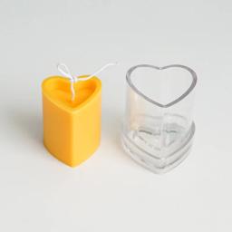 3d colunar forma do coração molde de vela para diy vela que faz artesanato molde acrílico aromaterapia moldes sabão molde artesanal bolo moldes - Image 3
