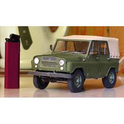 WW II-3D Conjuntos De Construção De Cartão De Papel, Modelo De Veículo Militar, Brinquedos DIY, União Soviética, UAZ-469, Escala 1:25 - Image 3