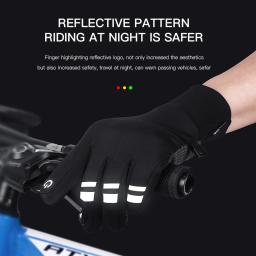 Luvas reflexivas de ciclismo para homens, tela sensível ao toque, impermeável, à prova de vento, bicicleta, esportes, luva, quente, motocicleta, esqui, inverno - Image 6