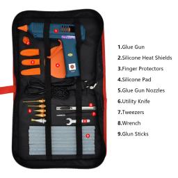 Kit de ferramentas de pistola de cola quente ajuste temperatura 150w arma de silicone, use 11mm cola varas diy bico de cobre puro, saco vendido separadamente - Image 2