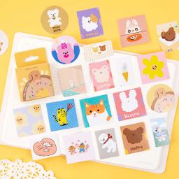 Adesivos decorativos kawaii, 46 peças, caixa com mini decoração, estética, diário, ablum, adesivos para crianças, papelaria - Image 2