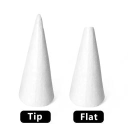 Cone plano de espuma de isopor, ponta de cone para artesanato, acessório de festa artesanal, decoração de festival e comemoração, natal - Image 2