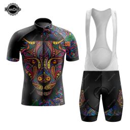 Ciclismo Jersey Set dos homens, Shorts Bib, 9D Gel, Almofada Respirável, Homem Terno, Mountain Bike, México - Image 1