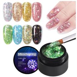 5ml cola de lantejoulas brilhante unha arte gel polonês duradouro uv unhas glitter decoração prego gel verniz luxo cor estrelada gel laca - Image 3