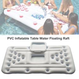 Colchão inflável para cerveja, suporte flutuante para 28 copos de cerveja, mesa de bola flutuante de verão 2021 - Image 1