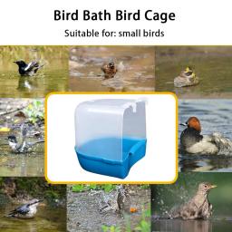 Papagaio de banho ao ar livre pássaro banho bacia pássaro gaiola papagaio suprimentos para pequenas aves canário budgerigar - Image 6