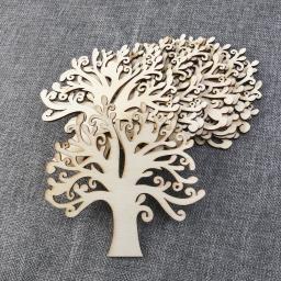 5 pçs em branco enfeites de árvore de madeira para diy artesanato diy festival festa artesanato em forma de árvore artesanato de madeira - Image 3