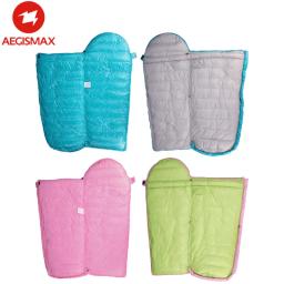 Aegismax saco de dormir infantil, envelope, criança, acampamento, grosso, ganso branco, 95% quente, cheio de, casa, caminhadas ao ar livre, turista - Image 5