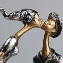 Resina estátua escultura para decoração de casa, amantes estatueta, artesanato ornamento, casal romântico escultura, artesanato - Image 4