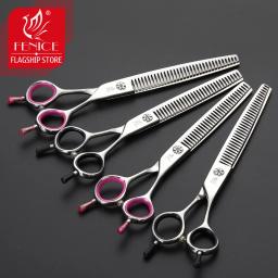 Fenice 6.75/7.0 polegada desbaste tesoura aliciamento kit para cão profissional ferramenta groomer jp440c taxa de desbaste cerca de 70% - Image 1