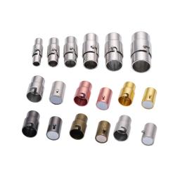 Fechos magnéticos fortes de 3-10mm, fechos com mecanismo de bloqueio, tampa de couro, conectores para fazer joias diy, acessórios de 10 peças - Image 1
